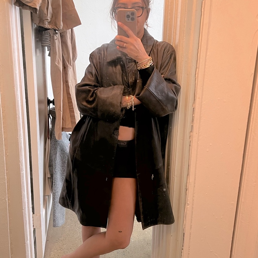 Butter Soft Leather Oversized Jacket